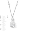 Thumbnail Image 3 of 6 CT. T.W. Pear-Shaped Certified Lab-Grown Diamond Double Drop Pendant in 14K White Gold (F/VS2)