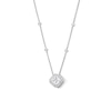 Thumbnail Image 1 of 3 CT. T.W. Asscher-Cut Certified Lab-Grown Diamond Tilted Frame Pendant in 14K White Gold (F/VS2)