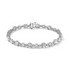 Thumbnail Image 1 of 11-7/8 CT. T.W. Certified Lab-Created Diamond Alternating Tennis Bracelet in 14K White Gold (F/VS2)