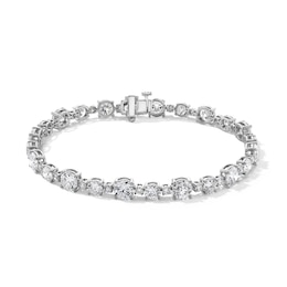 11-7/8 CT. T.W. Certified Lab-Created Diamond Alternating Tennis Bracelet in 14K White Gold (F/VS2)