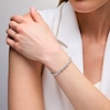 Thumbnail Image 2 of 11-7/8 CT. T.W. Certified Lab-Created Diamond Alternating Tennis Bracelet in 14K White Gold (F/VS2)