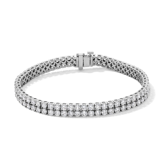 10-5/8 CT. T.w. Certified Lab-Grown Diamond Double Row Tennis Bracelet in 14K White Gold (F/Vs2) - 8"