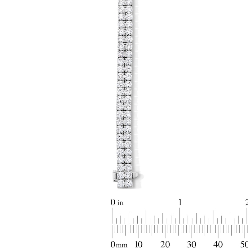 Main Image 3 of 10-5/8 CT. T.W. Certified Lab-Grown Diamond Double Row Tennis Bracelet in 14K White Gold (F/VS2) - 8"