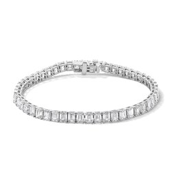 15-3/8 CT. T.W. Emerald-Cut Certified Lab-Created Diamond Tennis Bracelet in 14K White Gold (F/VS2)