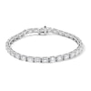Thumbnail Image 1 of 16-1/2 CT. T.W. Emerald-Cut Certified Lab-Grown Diamond Tennis Bracelet in 14K White Gold (F/VS2) - 8"