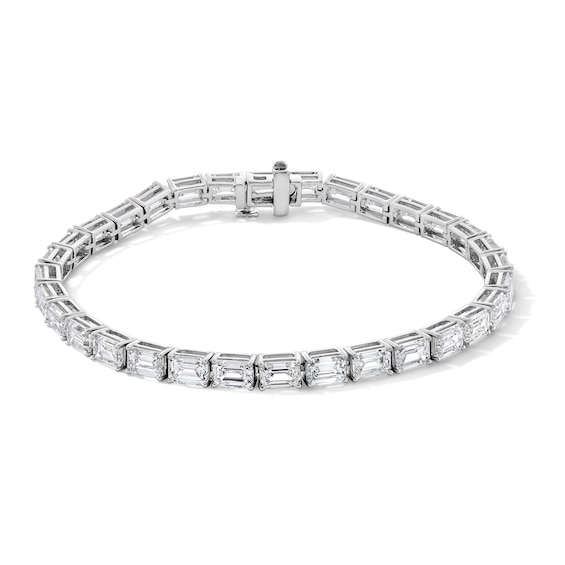 16-1/2 CT. T.w. Emerald-Cut Certified Lab-Grown Diamond Tennis Bracelet in 14K White Gold (F/Vs2) - 8"
