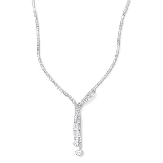 13 CT. T.w. Certified Lab-Grown Diamond Lariat Necklace in 14K White Gold (F/Vs2)