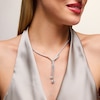 Thumbnail Image 2 of 13 CT. T.W. Certified Lab-Grown Diamond Lariat Necklace in 14K White Gold (F/VS2)