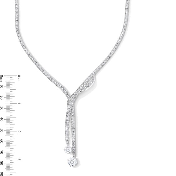 13 CT. T.w. Certified Lab-Grown Diamond Lariat Necklace in 14K White Gold (F/Vs2)