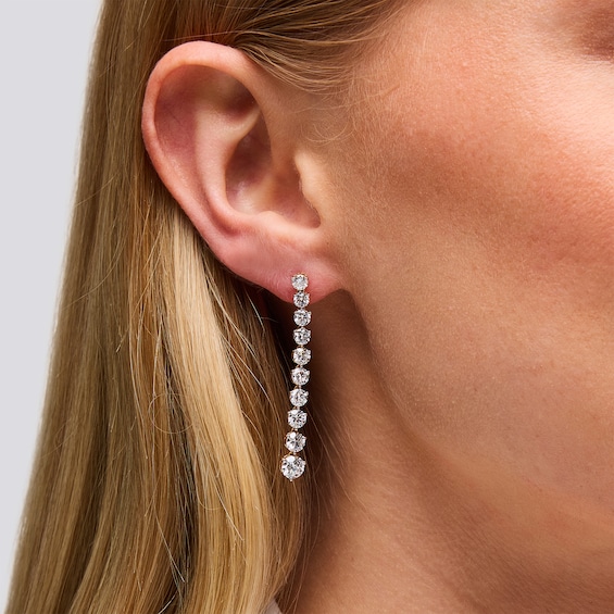4-1/2 CT. T.w. Certified Lab-Grown Diamond Linear Drop Earrings in 14K Gold (F/Vs2)