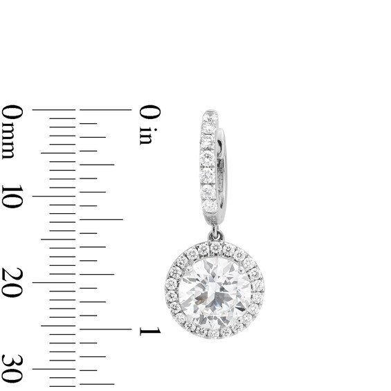 4-3/4 CT. T.w. Certified Lab-Grown Diamond Frame Hoop Drop Earrings in 14K Rose Gold (F/Vs2)