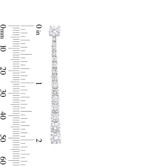 4-3/4 CT. T.w. Certified Lab-Grown Diamond Graduated Linear Drop Earrings in 14K White Gold (F/Vs2)