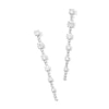 Thumbnail Image 1 of 5-5/8 CT. T.W. Certified Lab-Grown Diamond Graduated Linear Drop Earrings in 14K White Gold (F/VS2)