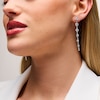Thumbnail Image 2 of 5-5/8 CT. T.W. Certified Lab-Grown Diamond Graduated Linear Drop Earrings in 14K White Gold (F/VS2)
