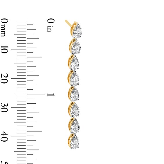 3-1/3 CT. T.w. Pear-Shaped Certified Lab-Grown Diamond Linear Drop Earrings in 14K Gold (F/Vs2)