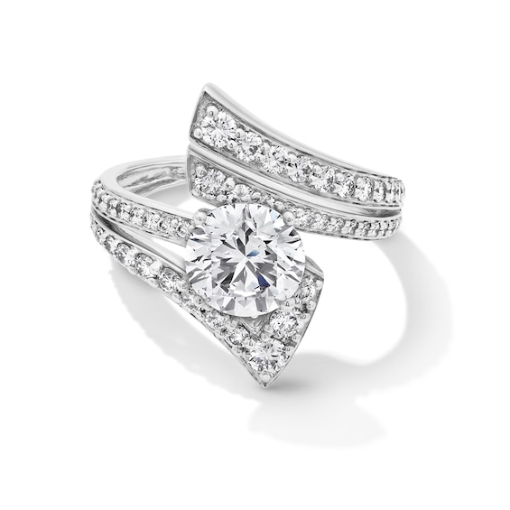 3-7/8 CT. T.w. Certified Lab-Grown Diamond Bypass Ring in 14K White Gold (F/Vs2)