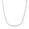 Thumbnail Image 1 of 10 CT. T.W. Certified Lab-Grown Diamond Riviera Necklace in 14K White Gold (F/VS2) - 17.75"