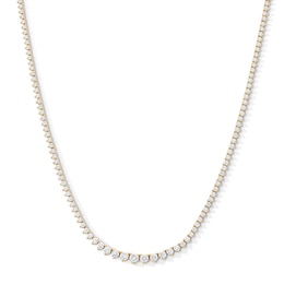 7 CT. T.W. Certified Lab-Grown Diamond Graduated Tennis Necklace in 14K Gold (F/VS2) - 17”