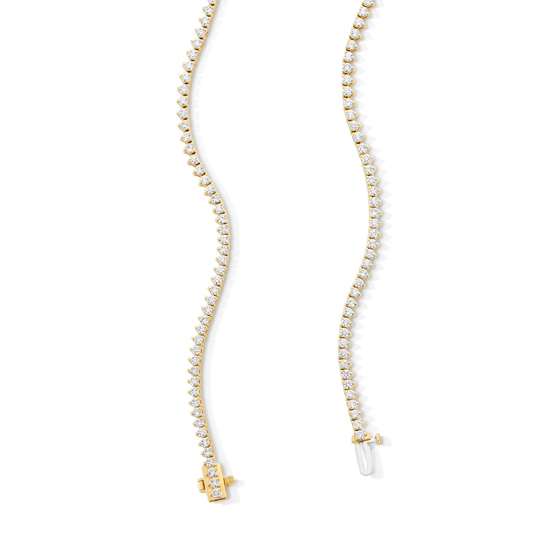 Main Image 3 of 7 CT. T.W. Certified Lab-Created Diamond Graduated Tennis Necklace in 14K Gold (F/VS2) - 17”