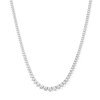Thumbnail Image 1 of 12.00 CT. T.W. Certified Lab-Grown Diamond Graduated Riviera Necklace in 14K White Gold (F/VS2)