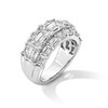 Thumbnail Image 2 of 5 CT. T.W. Emerald-Cut Certified Lab-Grown Diamond Three-Row Band in 14K White Gold (F/VS2)