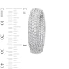 Thumbnail Image 3 of 5 CT. T.W. Certified Lab-Grown Diamond Multi-Row Inside-Out Hoop Earrings in 14K White Gold (F/VS2)