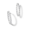 Thumbnail Image 1 of 7 CT. T.W. Oval Certified Lab-Created Diamond Inside-Out Hoop Earrings in 14K White Gold (F/VS2)