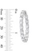 Thumbnail Image 3 of 7 CT. T.W. Oval Certified Lab-Created Diamond Inside-Out Hoop Earrings in 14K White Gold (F/VS2)