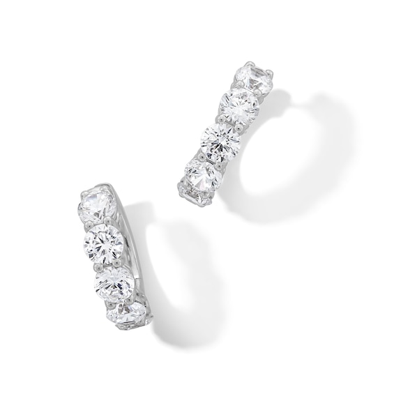 5 CT. T.w. Certified Lab-Grown Diamond Hoop Earrings in 14K White Gold (F/Vs2)