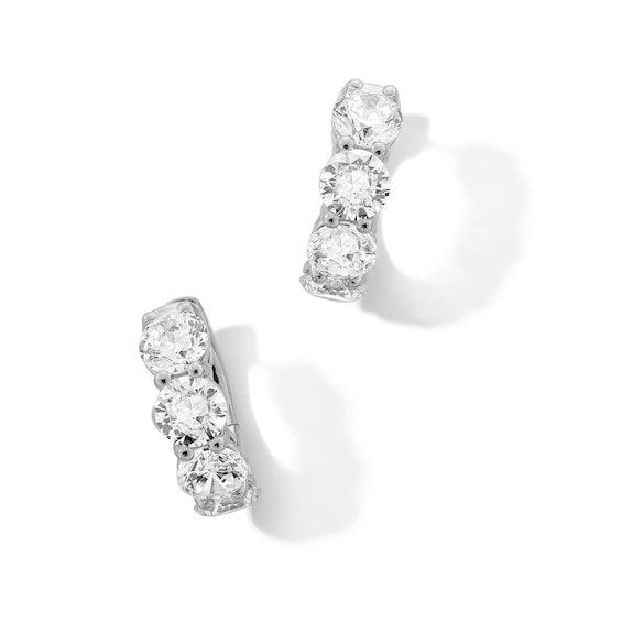 4 CT. T.w. Certified Lab-Grown Diamond Hoop Earrings in 14K White Gold (F/Vs2)