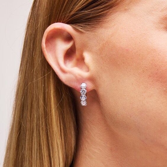 4 CT. T.w. Certified Lab-Grown Diamond Hoop Earrings in 14K White Gold (F/Vs2)