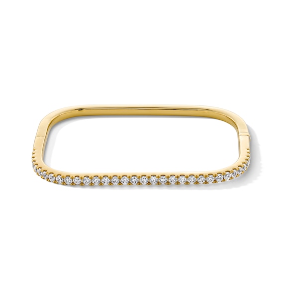 2 CT. T.w. Certified Lab-Grown Diamond Square Bangle in 14K Gold (F/Vs2) - 7.44"