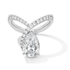 Thumbnail Image 1 of 2-7/8 CT. T.W. Pear-Shaped Certified Lab-Grown Diamond Chevron Ring in 14K White Gold (F/VS2)