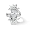 Thumbnail Image 1 of 6-7/8 CT. T.W. Radiant-Cut Certified Lab-Grown Diamond Bypass Floral Ring in 14K White Gold (F/VS2)