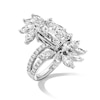 Thumbnail Image 3 of 6-7/8 CT. T.W. Radiant-Cut Certified Lab-Grown Diamond Bypass Floral Ring in 14K White Gold (F/VS2)