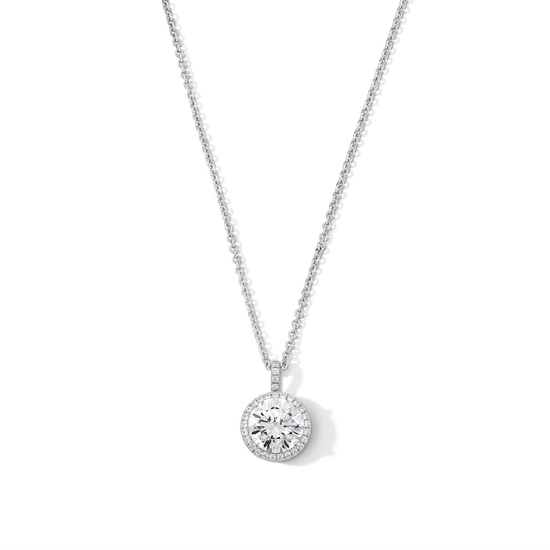 Main Image 1 of 4-3/8 CT. T.W. Certified Lab-Grown Diamond Frame Pendant in 14K White Gold (F/VS2)