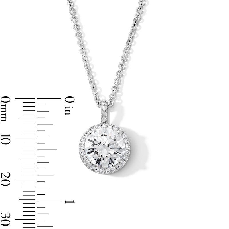 Main Image 4 of 4-3/8 CT. T.W. Certified Lab-Grown Diamond Frame Pendant in 14K White Gold (F/VS2)