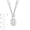 Thumbnail Image 3 of 5-3/4 CT. T.W. Marquise-Cut Certified Lab-Grown Diamond Double Strand Drop Pendant in 14K White Gold (F/VS2)