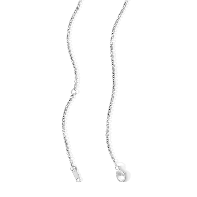 Main Image 3 of 3 CT. T.W. Pear-Shaped Certified Lab-Grown Diamond Flower Necklace in 14K White Gold (F/VS2)