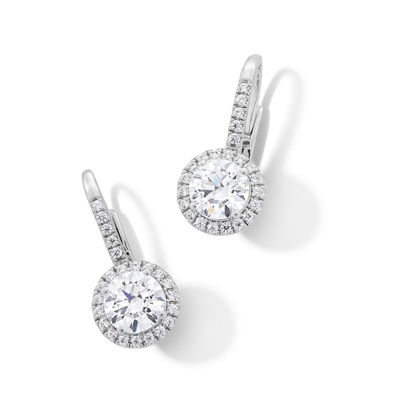 2-3/8 CT. T.w. Certified Lab-Grown Diamond Frame Drop Earrings in 14K White Gold (F/Vs2)
