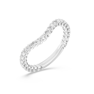 Enchanted Star 3/4 CT. T.W. Lab-Grown Diamond Contour Anniversary Band in 14K White Gold (F/VS2)