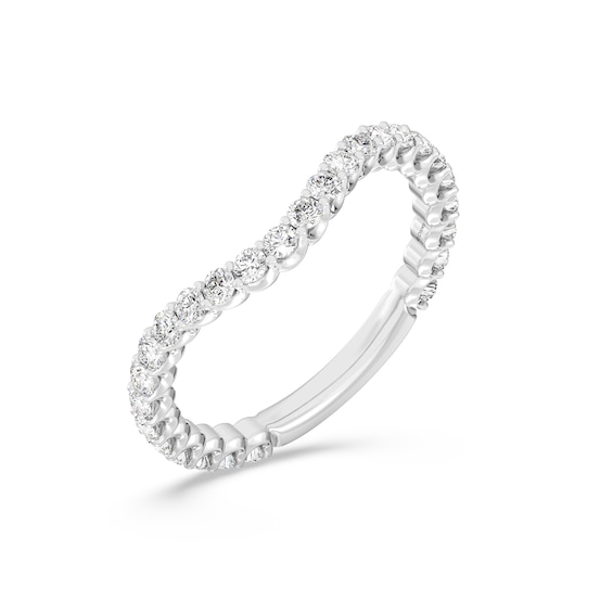 Enchanted Star 3/4 CT. T.w. Certified Lab-Grown Diamond Contour Anniversary Band in 14K White Gold (F/Vs2)