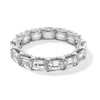 Thumbnail Image 1 of 5-1/6 CT. T.W. Emerald-Cut Certified Lab-Grown Diamond Eternity Band in 14K White Gold (F/VS2) - Size 8