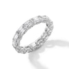 Thumbnail Image 3 of 5-1/6 CT. T.W. Emerald-Cut Certified Lab-Grown Diamond Eternity Band in 14K White Gold (F/VS2) - Size 8