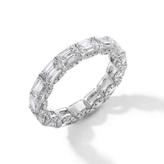 CT. T.w. Emerald-Cut Certified Lab-Grown Diamond Eternity Band in 14K White Gold (F/Vs2