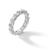 Thumbnail Image 2 of 5-1/6 CT. T.W. Emerald-Cut Certified Lab-Grown Diamond Eternity Band in 14K White Gold (F/VS2) - Size 7