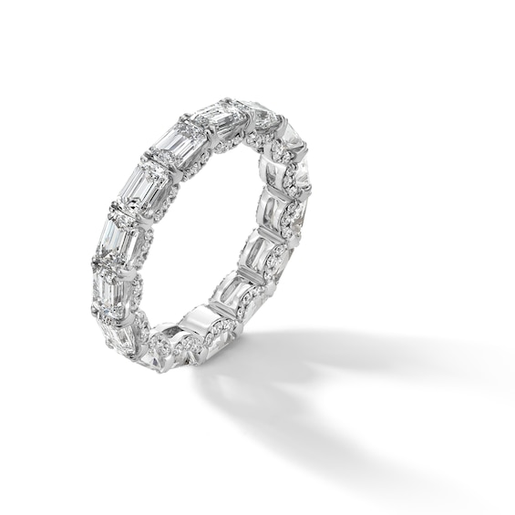 5-1/6 CT. T.w. Emerald-Cut Certified Lab-Grown Diamond Eternity Band in 14K White Gold (F/Vs2) - Size 7