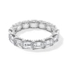 Thumbnail Image 1 of 4-7/8 CT. T.W. Emerald-Cut Certified Lab-Grown Diamond Eternity Band in 14K White Gold (F/VS2) - Size 6