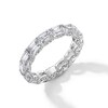 Thumbnail Image 3 of 4-7/8 CT. T.W. Emerald-Cut Certified Lab-Grown Diamond Eternity Band in 14K White Gold (F/VS2) - Size 6