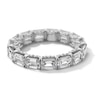 Thumbnail Image 1 of 4-3/8 CT. T.W. Emerald-Cut Certified Lab-Grown Diamond Eternity Band in 14K White Gold (F/VS2) - Size 5